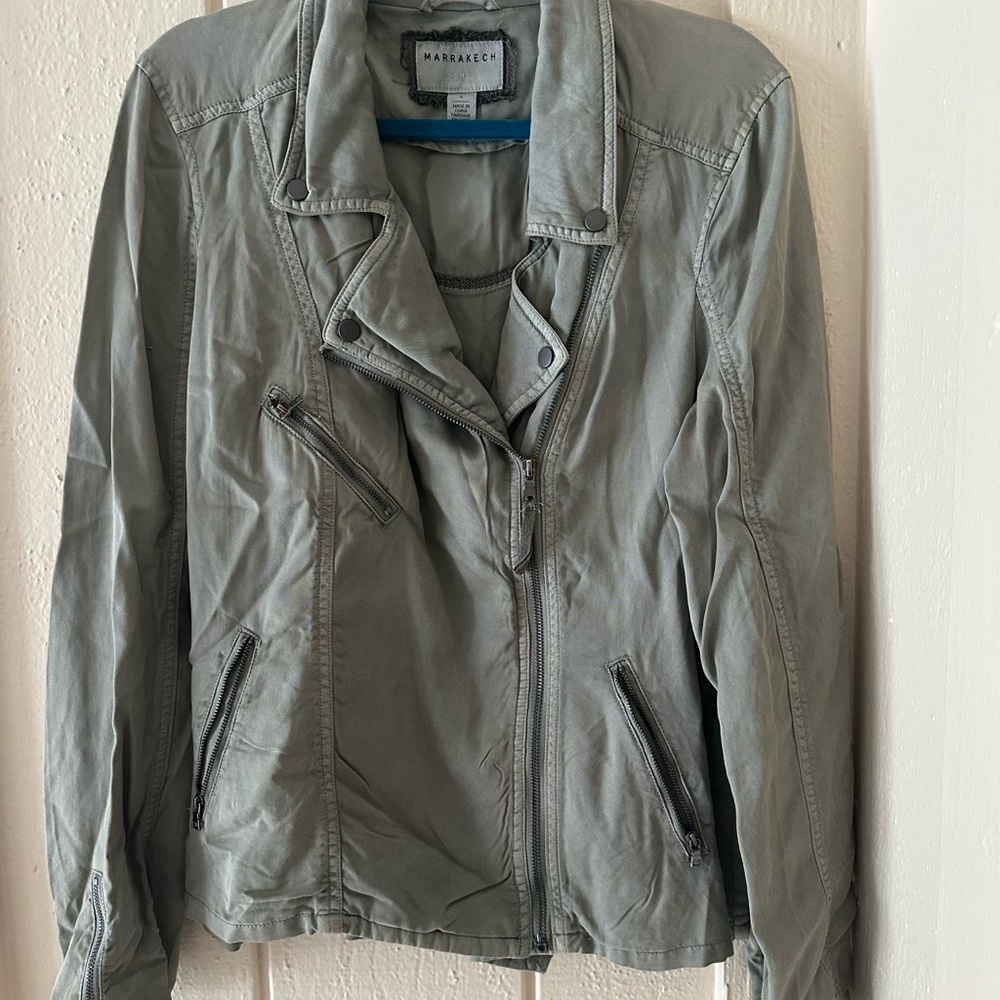 PERFECT MARRAKECH ANTHROPOLOGIE GREEN LONGER JACKET WOW L